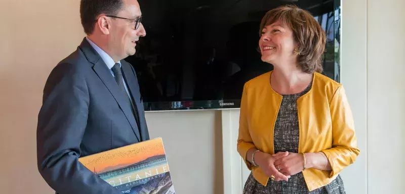 Carole Delga et Alexandre Ziegler ont renouvellé et renforcé le partenariat économique entre l'Inde et la Région Occitanie / Pyrénée-Méditerranée. (© Jean-Jacques Ader)