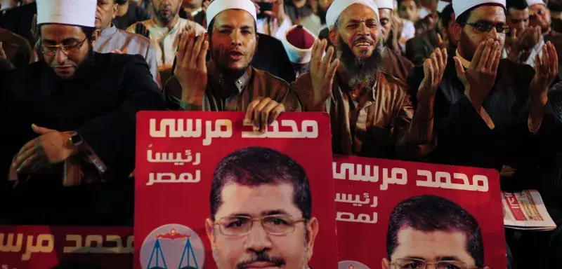 Manifestation de soutien au candidat des Frères musulmans, Mohamed Morsi. (Xinhua)