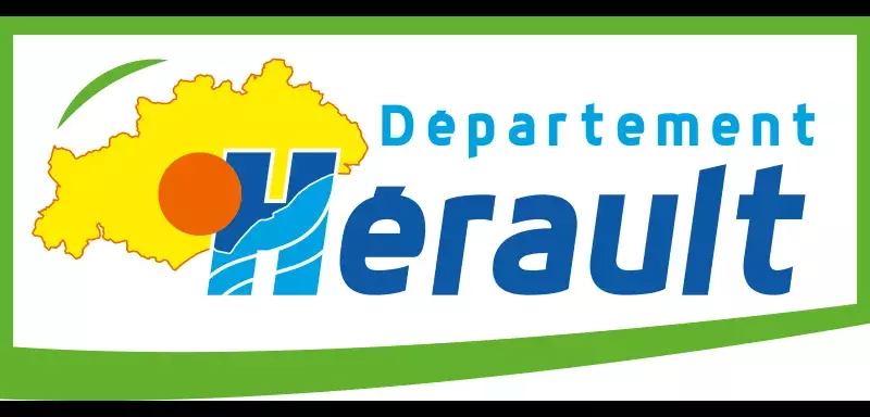 Voici le nouvel emblème du Département de l'Hérault, en version horizontale.