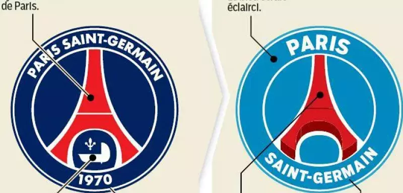 L'infographie du changement possible de logo du PSG révélée par Le Parisien. (Capture d'écran) 