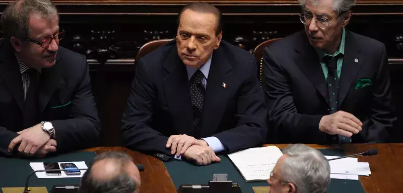 Silvio Berlusconi lors du vote du budget au parlement (Xinhua)
