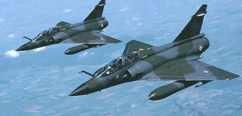 les deux Mirage 2000, basés à N'Djamena, ont une mission de recherche entre le dernier point où l'avion à été localisé et "sa trajectoire probable... (DR)