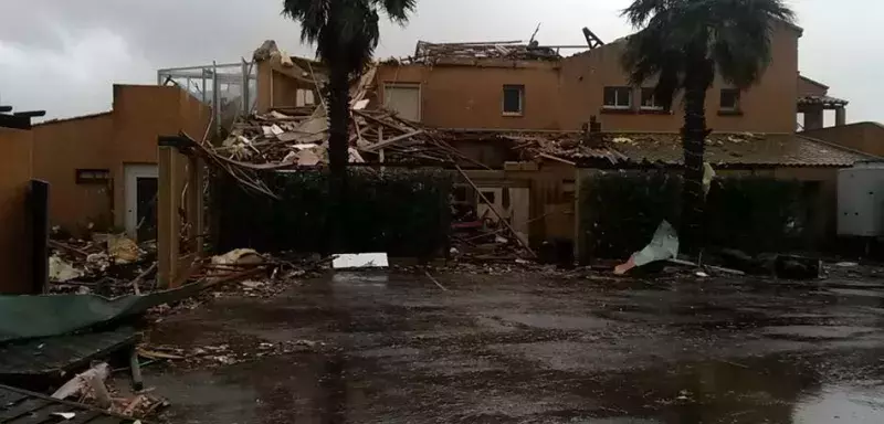 Des parents et leur enfant ont été retrouvés vivants sous les décombres de leur maison. (Capture d'écran Hérault H24/Facebook)