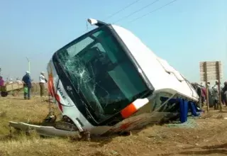 L'autocar a chuté dans un ravin près de Tamanar, à 530 km au sud de Rabat (DR)