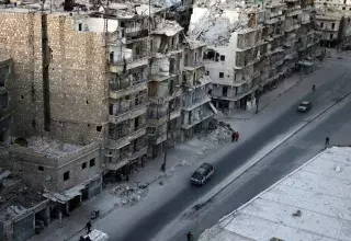 Alep ouest dévastée par des tirs de mortier des groupes "rebelles"... (DR)