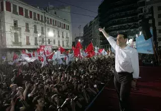 Alexis Tsipras, leader de la gauche radicale, opposé aux plans de rigueur  (Xinhua)