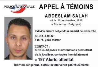 Suspecté d’être impliqué dans les attentats terroristes qui ont frappé Paris, Abdeslam Salah mesure 1 mètre 75 et a les yeux marrons, indiquent la police nationale.