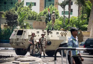Des militaires et des policiers égyptiens ont été la cible d'attaques ces dernières heures. (Xinhua)
