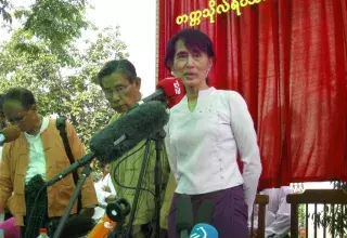 Aung San Suu Kyi a été élue avec plus de 80% des voix dans sa circonscription. (Xinhua)