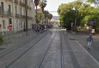 La rue de Magelone relie la Gare de Montpellier à la Place de la Comédie (Capture d'écran Google Maps)