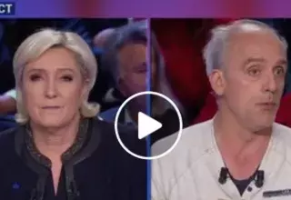 Vidéo : la punchline de Philippe Poutou (NPA) contre François Fillon (LR) et Marine Le Pen (FN). (Capture d'écran BFMTV) 