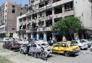 Damas est la cible quotidienne d’attentats, comme ici le 30 avril dernier. Les raids menés par Israël ce week-end font redouter que la situation ne s’embrase encore davantage dans la région. (Xinhua)  