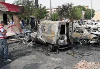 Photo archives attentat à la voiture piégée à Damas... (Xinhua)
