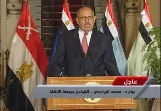 Mohamed ElBaradei lors du renversement de Mohamed Morsi... (DR)