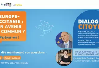 Alors que l'Europe revient au cœur du débat public, Pierre Moscovici et Carole Delga répondront aux questions des citoyens sur l'avenir du projet européen et de la Région, dans le cadre d'un débat organisé en public et diffusé en direct sur les réseaux sociaux.