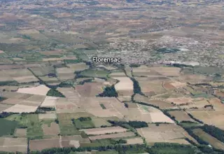 Le drame se déroulait à Florensac, dans l'Hérault, en Languedoc-Roussillon. (© Google Earth)