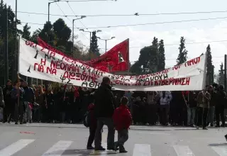 Manifestations à Athènes. (Xinhua)