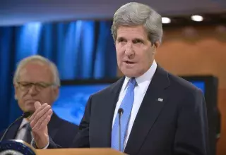 John Kerry, le secrétaire d'Etat américain (au premier plan), est convaincu que le régime syrien a eu recours aux armes chimiques. (Xinhua)