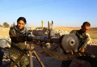 les combattants kurdes des Unités de protection du peuple (YPG) n’en continuent pas moins d’opposer une résistance héroique... (DR)