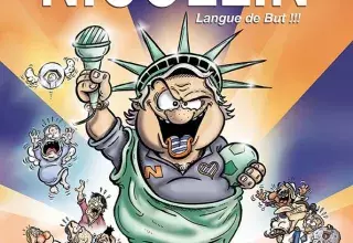 La couverture de la BD "Nicollin, Langue de But !!!", dessinée par Dadou.