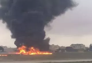 L'avion espion de la DGSE s’est écrasé ce lundi matin quelques secondes après son décollage de l’aéroport de Malte, 5 français étaient à à son bord. (Capture d'acran YouTube)