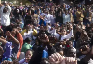 plus de 30.000 africains ont manifesté pacifiquement le 5 janvier dernier... (DR)