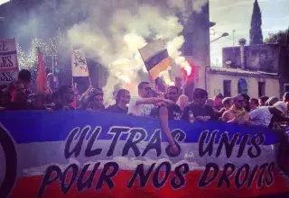 Suite au drame, les ultras de la France entière avaient manifesté ensemble, à Montpellier. ( © N.E)