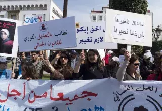 Manifestation après la mort de Amina Al Filali