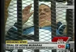L'ancien président Hosni Moubarak à son procès (Photo: Xinhua)
