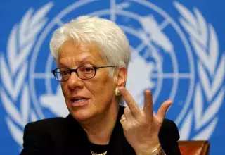 Carla Del Ponte,  membre de la Commission d'enquête indépendante de l'ONU sur les violences en Syrie... (DR)