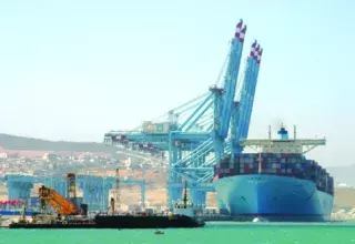 Inauguré en 2007 par Mohammed VI, le port de Tanger-Med ambitionne d'être un port leader dans le domaine des conteneurs en Méditerranée (DR)