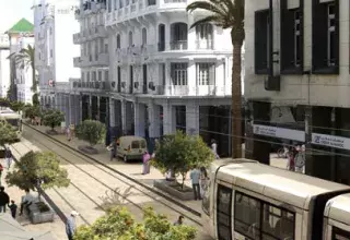 Le tramway sur l'avenue Mohamed V (DR)