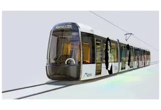 La robe de la future ligne de tramway de Montpellier Agglomération. (© Yellow Window Design et Miss.Tic)