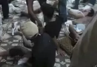 Image tirée d'une vidéo réalisée par un journaliste citoyen et diffusée par Shaam News Network.