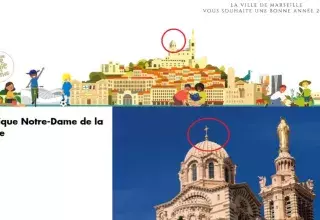 Vive réaction de l'opposition suite à la diffusion d'une image de Notre-dame de la garde sans sa croix dans les voeux de la mairie de Marseille