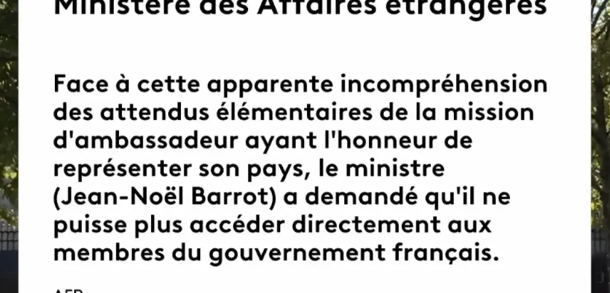 Façade du ministère des Affaires étrangères français au Quai d'Orsay à Paris