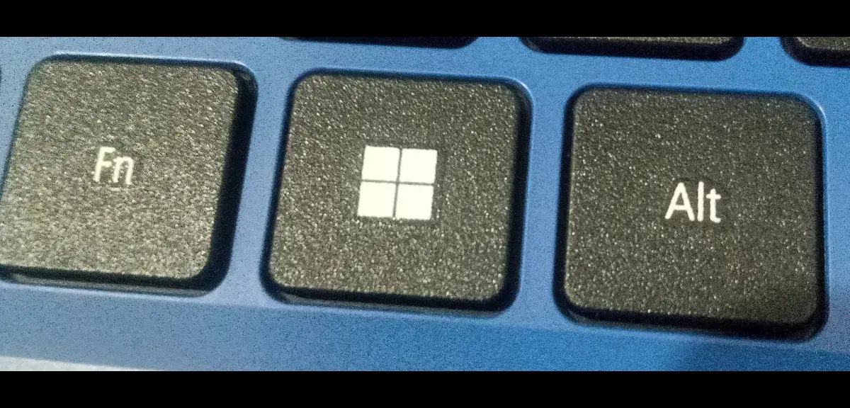 Touche Windows d'un clavier d'ordinateur portable