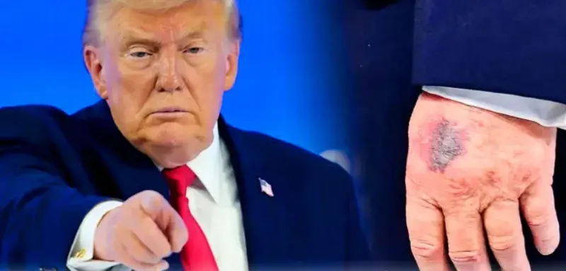 Donald Trump lors de la signature du Conseil de la paix au Forum économique mondial de Davos