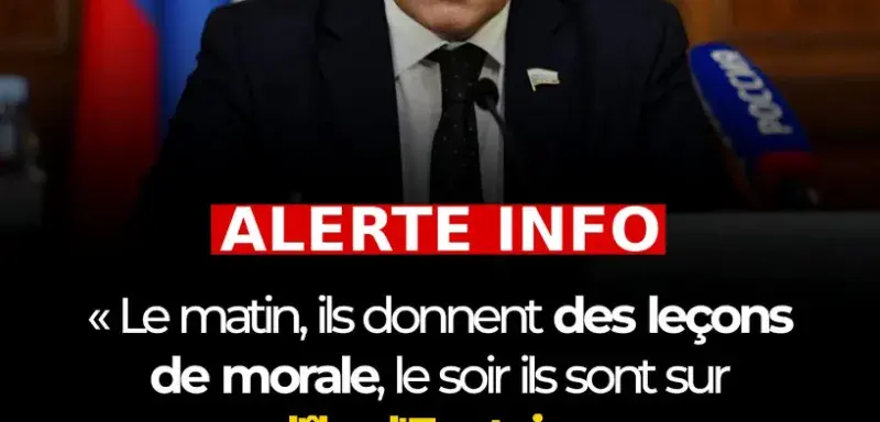 Piotr Tolstoï, vice-président de la Douma russe, lors de son entretien sur l'affaire Epstein