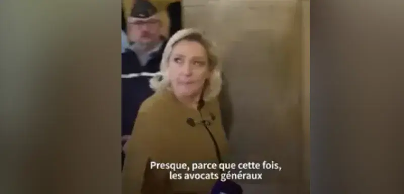 Marine Le Pen lors du procès en appel des assistants parlementaires du Rassemblement National