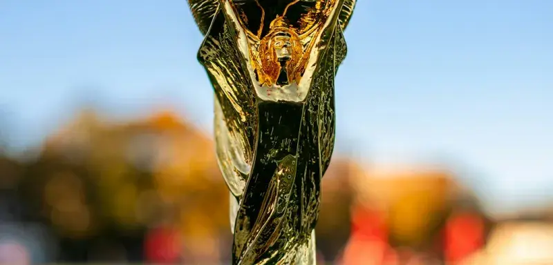 a close up of a soccer ball on a field