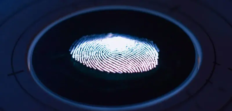 Empreinte digitale scannée par un dispositif biométrique