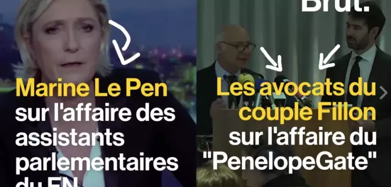 A deux mois de la présidentielle, Marine Le Pen et François Fillon ont annoncé que les affaires en cours pour des emplois présumés fictifs ne les arrêteraient pas dans la course à l’élection suprême. Zoom en vidéos sur leurs atermoiements. ( © Brut) A deux mois de la présidentielle, Marine Le Pen et François Fillon ont annoncé que les affaires en cours pour des emplois présumés fictifs ne les arrêteraient pas dans la course à l’élection suprême. Zoom en vidéos sur leurs atermoiements. ( © Brut)