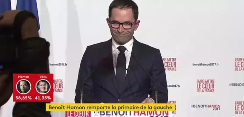 Le candidat socialiste Benoit Hamon doit maintenant largement rassembler son camp et les électeurs pour espérer avoir une chance d'accéder au second tour. (Capture d'écran) Le candidat socialiste Benoit Hamon doit maintenant largement rassembler son camp et les électeurs pour espérer avoir une chance d'accéder au second tour. (Capture d'écran)