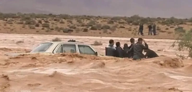 L'une des images chocs des intempéries mortelles subies par le Maroc. (Capture d'écran/RTSInfo) L'une des images chocs des intempéries mortelles subies par le Maroc. (Capture d'écran/RTSInfo)