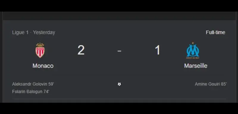 Monaco-OM score 2 conte 1 
