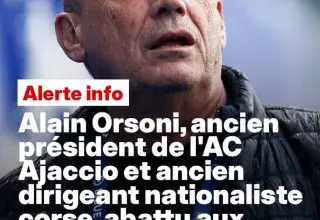 Alain Orsoni, ancien président de l'AC Ajaccio et figure du nationalisme corse