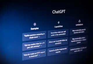 Interface de ChatGPT sur un écran d'ordinateur