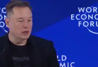 Elon Musk lors de son intervention au Forum économique mondial de Davos 2026