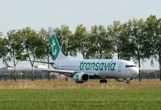 Un avion Transavia sur le tarmac d un aéroport